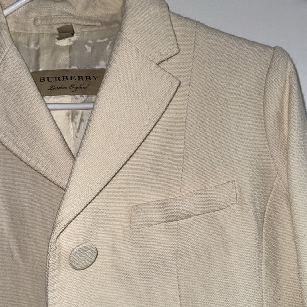 BURBERRY IVORY WOMEN’S BLAZER SIZE 8 - Picture 12 of 15